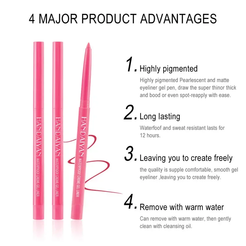 20 Colors Matte Eyeliner Waterproof Long Lasting Gel Liner Easy To Use Rotatable Eyeliner Colorful Eye Liner Eyes Makeup Tools — image 5