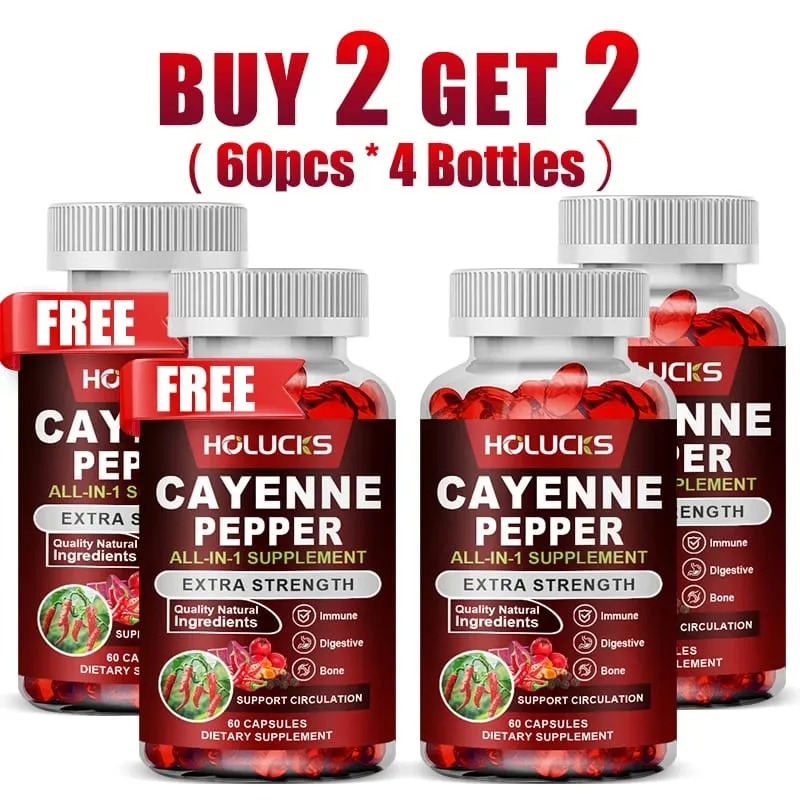 Viên nang ớt cayenne tiên tiến với Vitamin D3 & K2 hỗ trợ lưu thông sức khỏe miễn dịch & thoải mái tiêu hóa — image 11