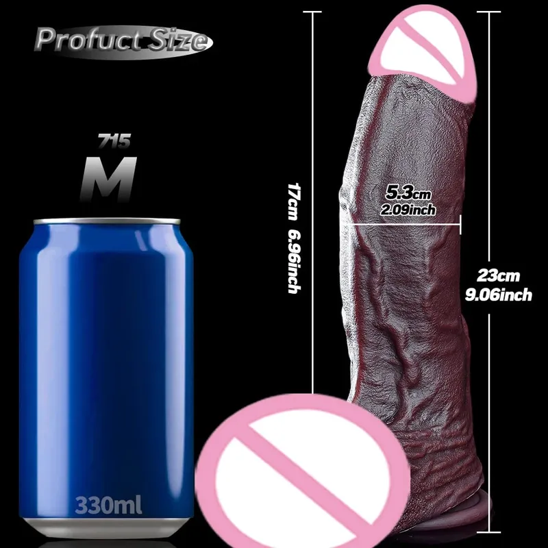 Ρεαλιστικό μαλακό Big Dildo XXL πορνό Τεράστιο παχύ ψεύτικο πέος διπλό κόκορας σιλικόνης γυναίκα άνδρας αυνανισμός βεντούζα παιχνίδια πρωκτικού σεξ — image 9