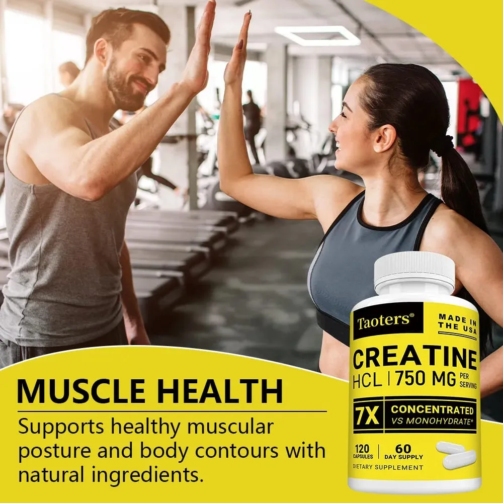 Creatine HCl Capsules Boost Muscle Strength Focus Energy Endurance Support Metabolism Cognitive & Heart Health Non-GMO — image 7