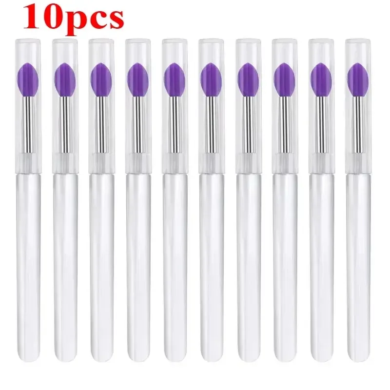 3/5/10PCS Portable Silicone Lip Brush With Cover Soft Multifunctional Lip Balm Applicator Lipstick Lipgloss Makeup Brushes — image 10