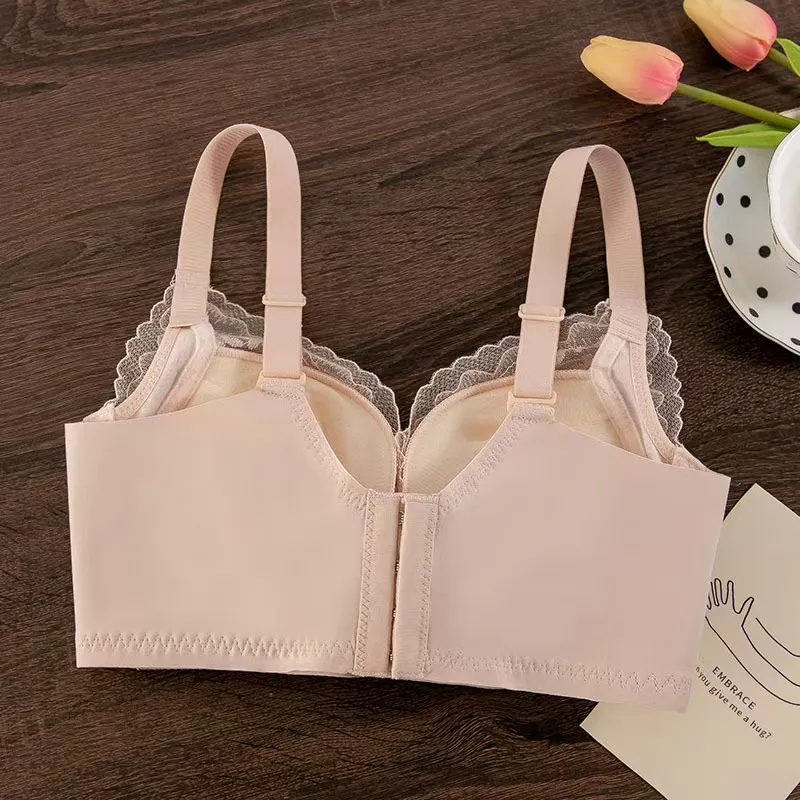 Sexy Lace Thickened Push-Up Bra for Small Breasts Anti-Sagging Adjustable Comfortable Wire-Free Lingerie — image 5