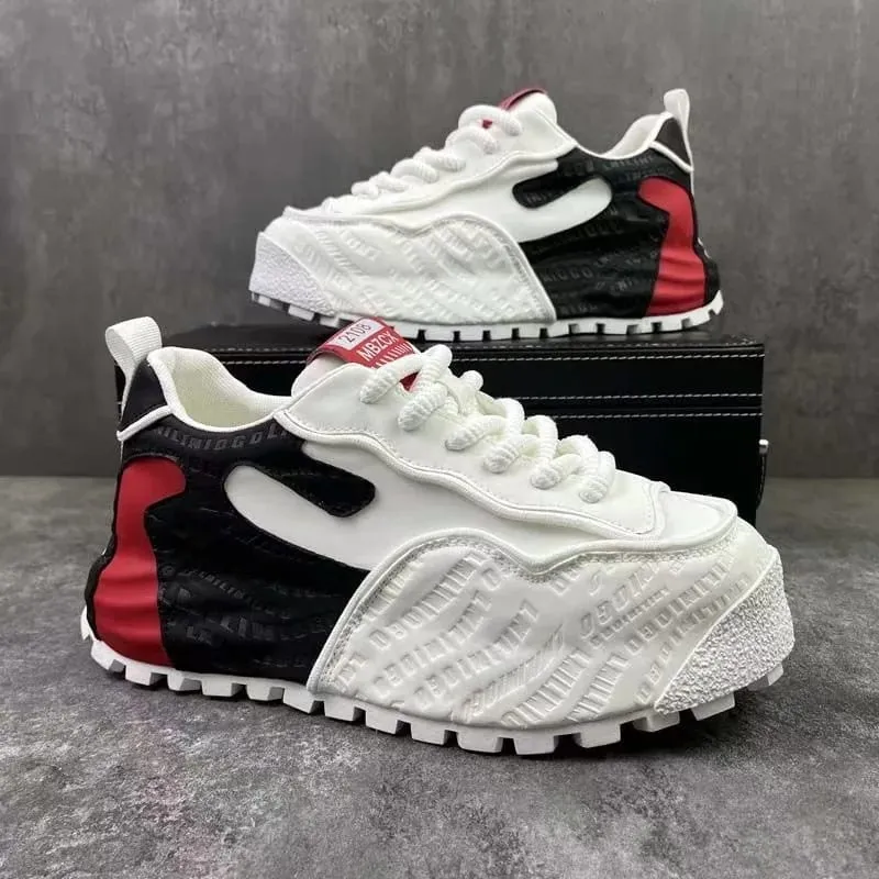 Fashion Men Shoes Casual Faux Leather Sneakers Brand Tenis Male Wedged Shoes Spring Summer Breathable Trainers Man Gym Run Shoes — image 2