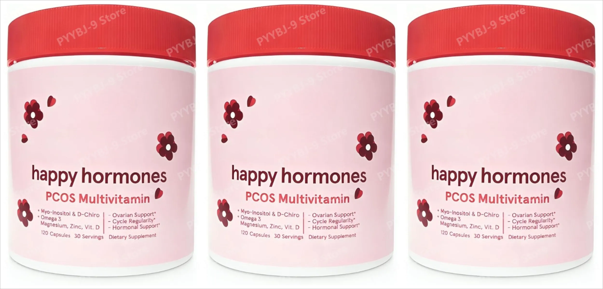 Happy Hormones Multivitamin Capsules for Women 120 CT Supports Hormonal Balance Myo-Inositol D-Chiro Inositol Omega 3 Vitamin D3 — image 7
