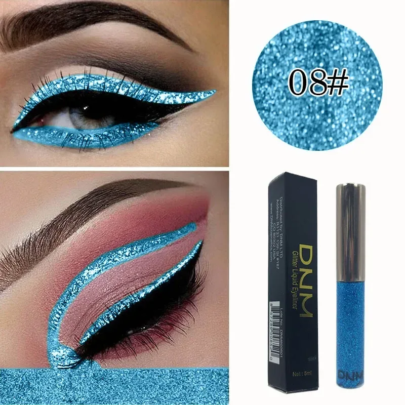 16 Colors Diamond Liquid Eyeliner Professional Silver Green Shiny Eyes Flash Long-lasting Liquid Glitter Eye Liner Beauty Makeup — image 8