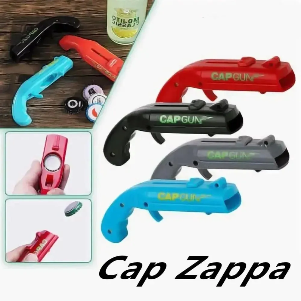Portable Creative Cap Gun Flying Cap Launcher Beer Bottle Opener Novelty Fun Beverage Opener Tool Kitchen Party Gift Accessories — image 1