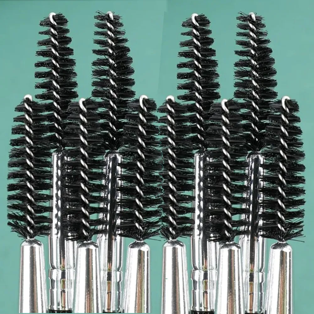 Double-headed Angled Eyebrow Brush Eyelash Comb Propesyonal na Makeup Brushes para sa Brow Eyelash Extension High Quality Eye Brushes — image 2