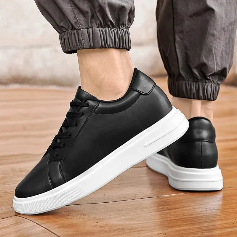 New Men's Sneakers Elevator Shoes Heightening Height Increase Insole 6-10CM High Heels Shoes Leather Sport Shoes Men Shoes