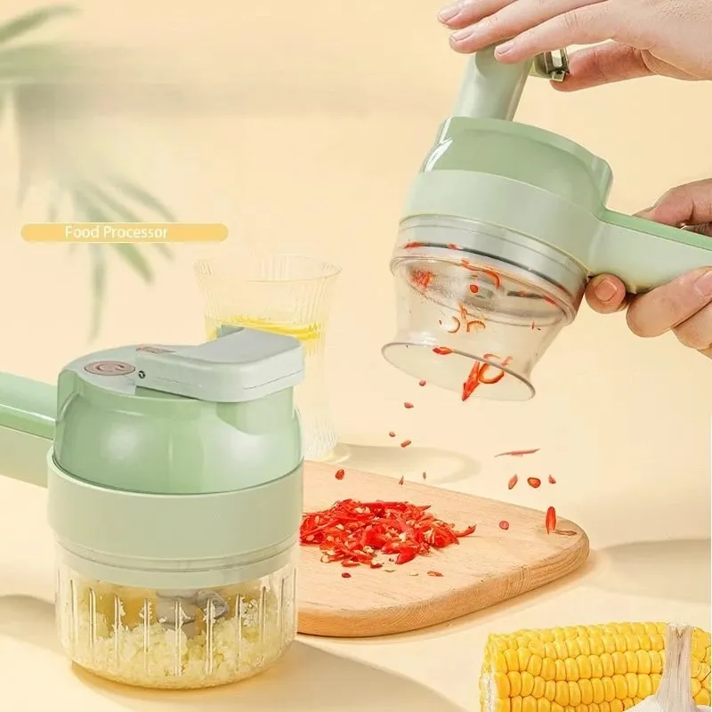 Electric Vegetable Chopper Multifunctional Garlic Ginger Onion Cutter For Home Kitchen Food Slicer And Dicer — image 3