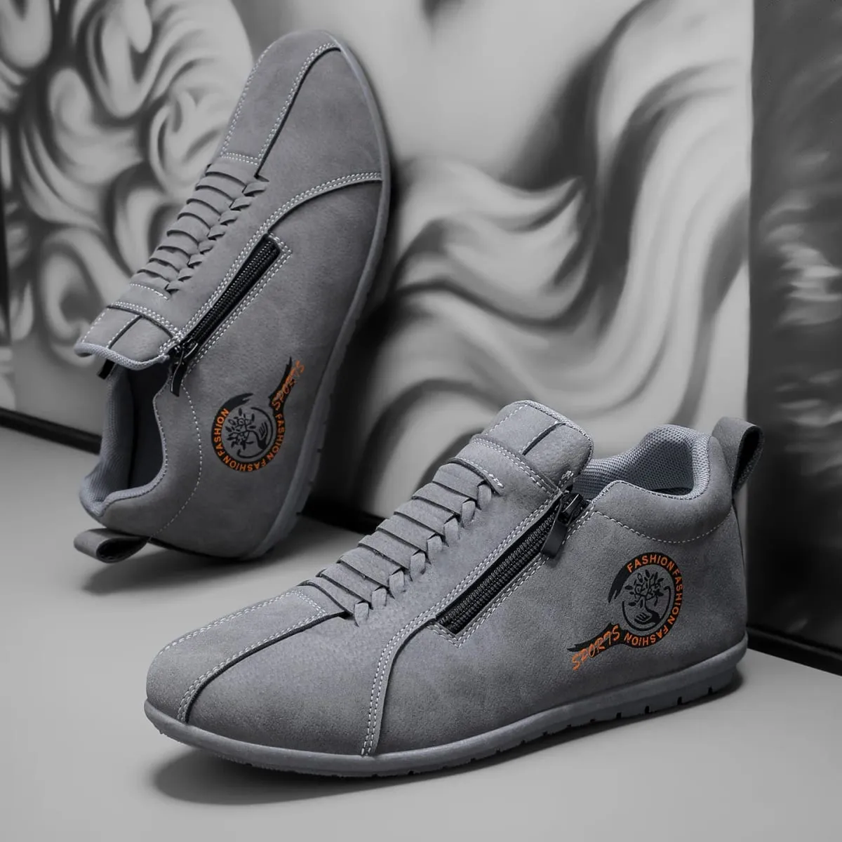 Vielseitige, bequeme Low-Top-Herrenschuhe mit Reißverschluss für Outdoor-Wanderungen und Freizeitsportarten. — image 5