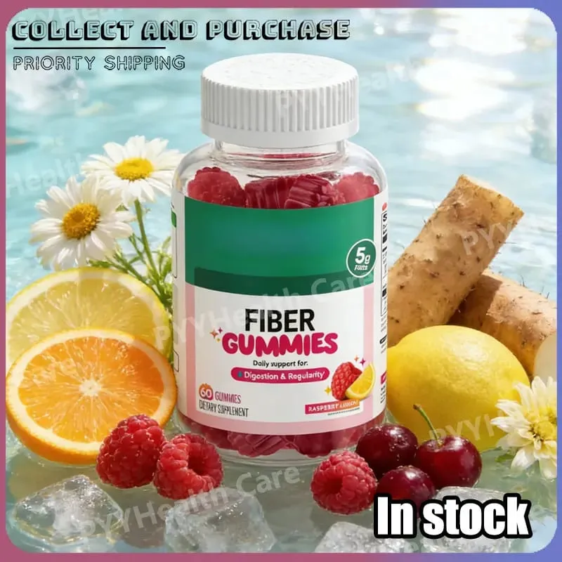 Fiber Gummies for Digestive Health and Regularity - Raspberry Lemon Flavor Natural Chicory Root Prebiotic Fiber - Daily Gummy — image 2