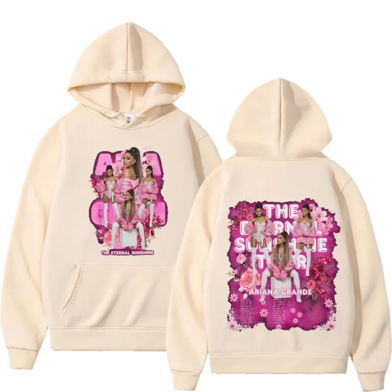 Singer Ariana Grande Tour 2026 Graphic Hoodie Men Women Fashion Pullover Long Sleeves Loose Casual Oversized Fleece Sweatshirts — image 7