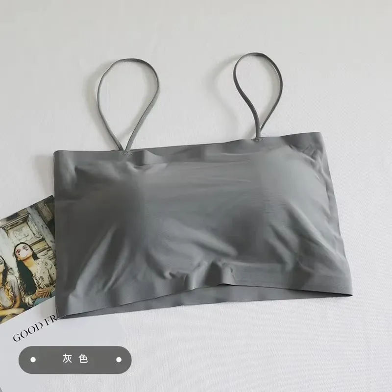 Women's Ice Silk Seamless Cami Tops Smooth Breathable Sleeveless Spaghetti Strap Vests for Summer Layering Casual Daily Wear — image 10