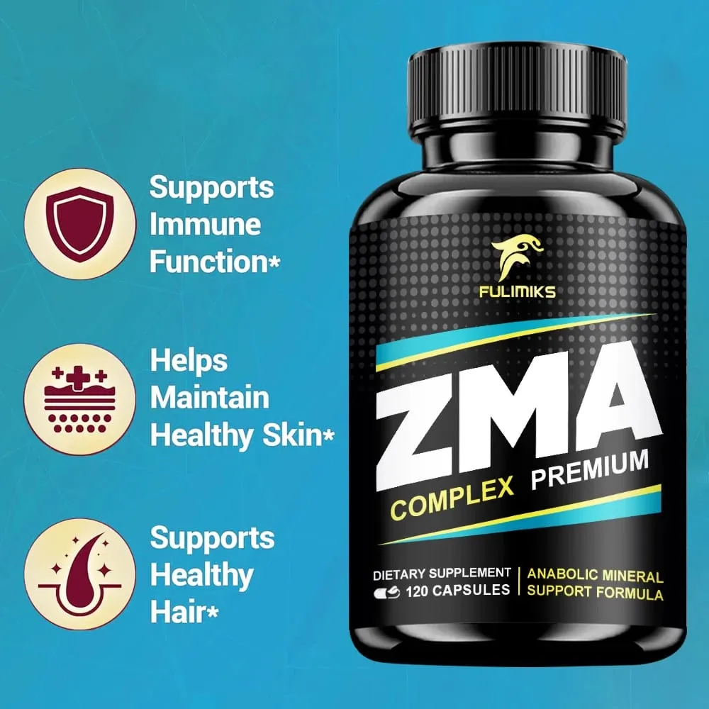 Buy 2 Get 2 Free! Easter Gift ZMA Supplements Capsules with Zin Vitamin B-6 Support Energy Brain Overall Health — image 3