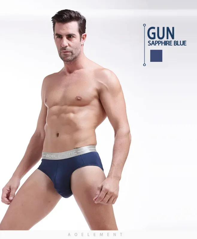 1pc Modal capsule lift U convex men's underwear bullet separate ice silk capsule pouch briefs — image 18