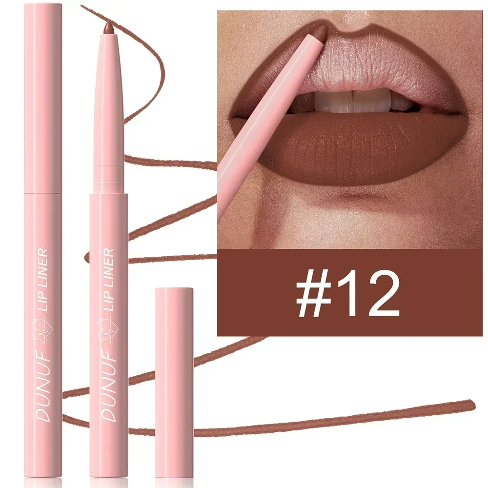 1 Stück, verjüngte Spitze, Lipliner-Stift, matt, aufpolsternder Lippenfleck, langlebig, wasserdicht, feiner Lippenstift, schlanke Lippen, Umriss, Kontur, Make-up, Rosa — image 17