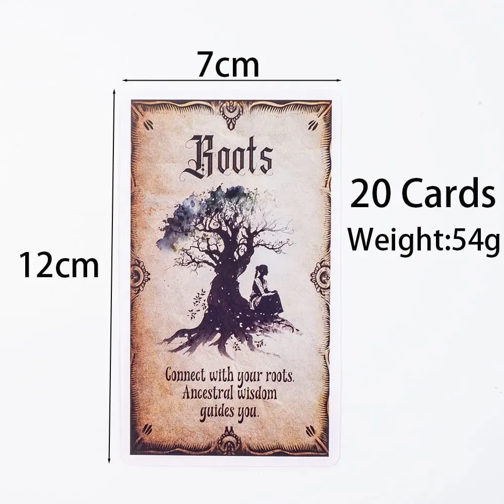 Wise Witch Oracle-kort 20 stk. Engelsk version Fate Divination Tarot-kort FortuneTelling Kortspil Festbrætspil 12x7cm