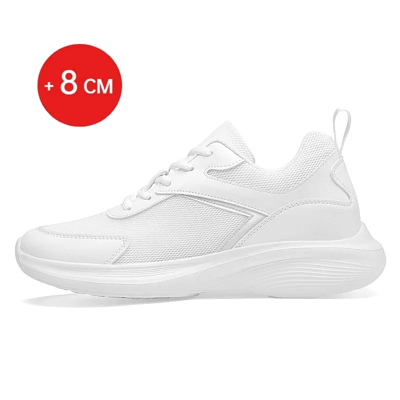 Zapatillas de deporte a la moda para hombre, zapatos con aumento de altura de malla transpirable, suela de microfibra, zapatos cómodos para caminar al aire libre — image 9
