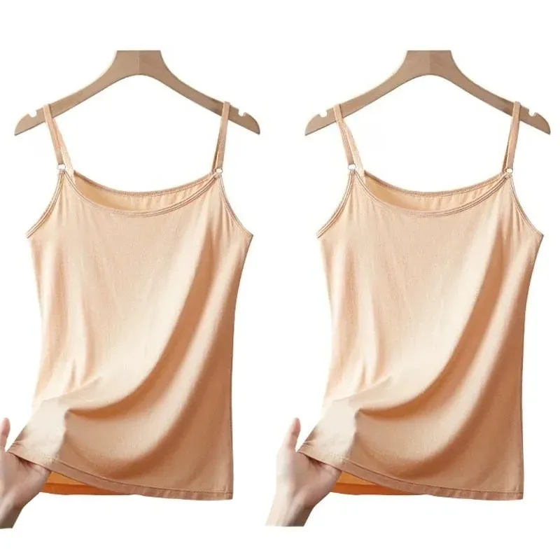 Cotton Feel Solid Sling Camisole Women Crop Top 35-75kg Sleeveless Sexy Slimming Vest Tank Base Tee Underwear Daily Staple 2026 — image 15