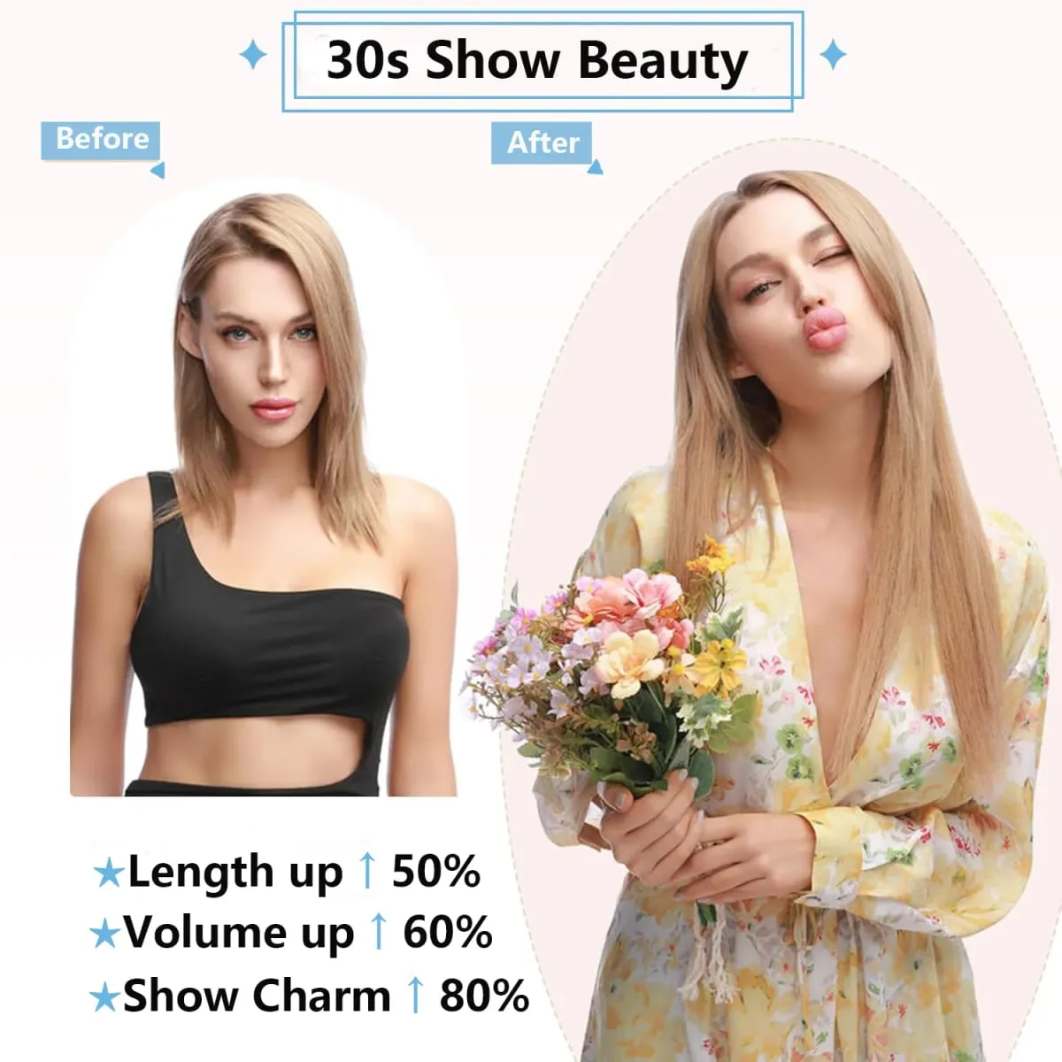 Klip Dalam Satu Bagian Lurus 10 Inci dengan 5 Klip Ekstensi Rambut Manusia Klip Rambut Remy Brasil Dalam Ekstensi Rambut Alami