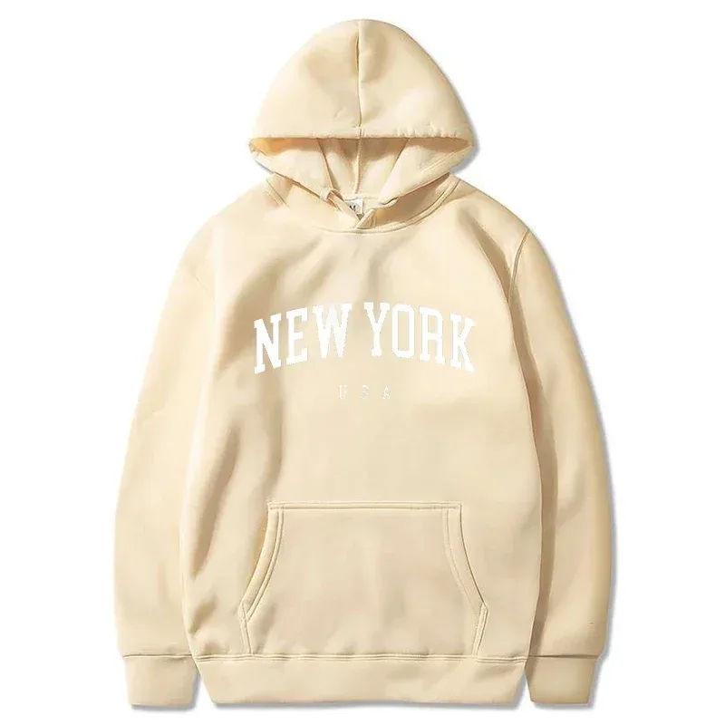 Women New York U.S.A City Hoodies Fashion Letter Printed Graphic Sweatshirts Loose CasuaMen l Harajuku Hooded Pullover Sportwear — image 23