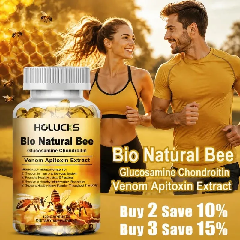 Bio Natural Bee Supplement with Apitoxin & Glucosamine Support Nerve Function Flexibility Alleviate Stiffness Confidence — image 2