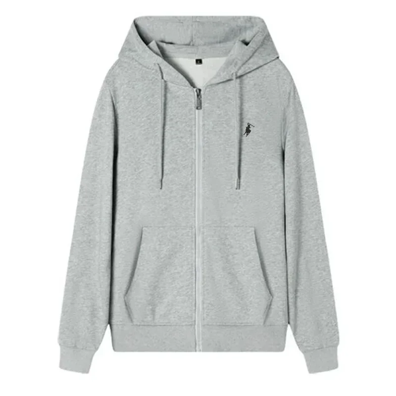 The new autumn and winter casual men's sportswear fashionable outdoor jogging fitness zipper hoodie and warm sweatshirt — image 2