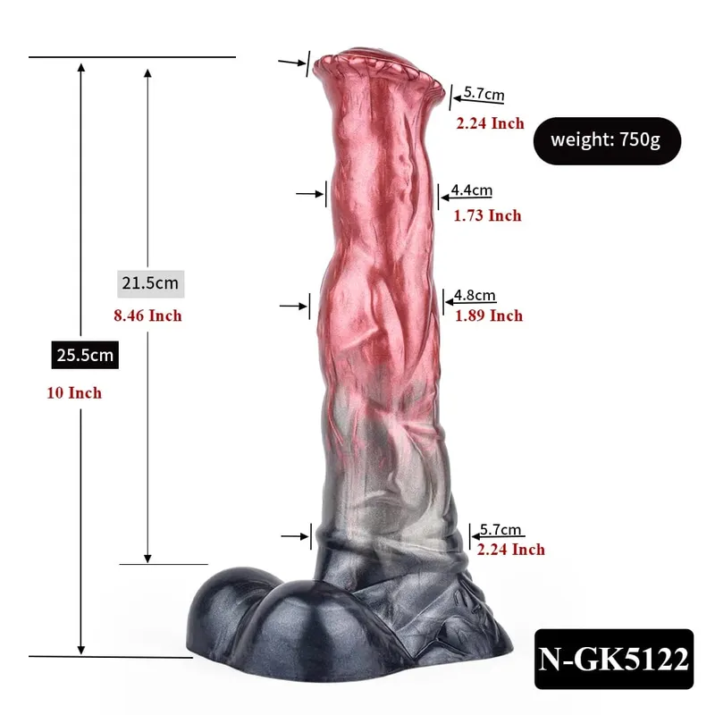 Silicone Horse Dildo Long Penis Anal Plug Huge Knot G-spot Vaginal Stimulator with Suction Cup Adult Sex toy for Women Men — image 23