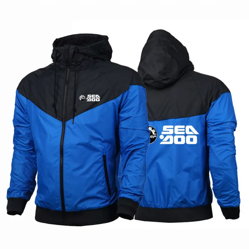 BRP Sea Doo Seadoo Moto Logo Print Spring Autumn Outdoor Men's Premium Cardigan Coat 2026 New Windproof Sports Jacket Hoodies — image 4