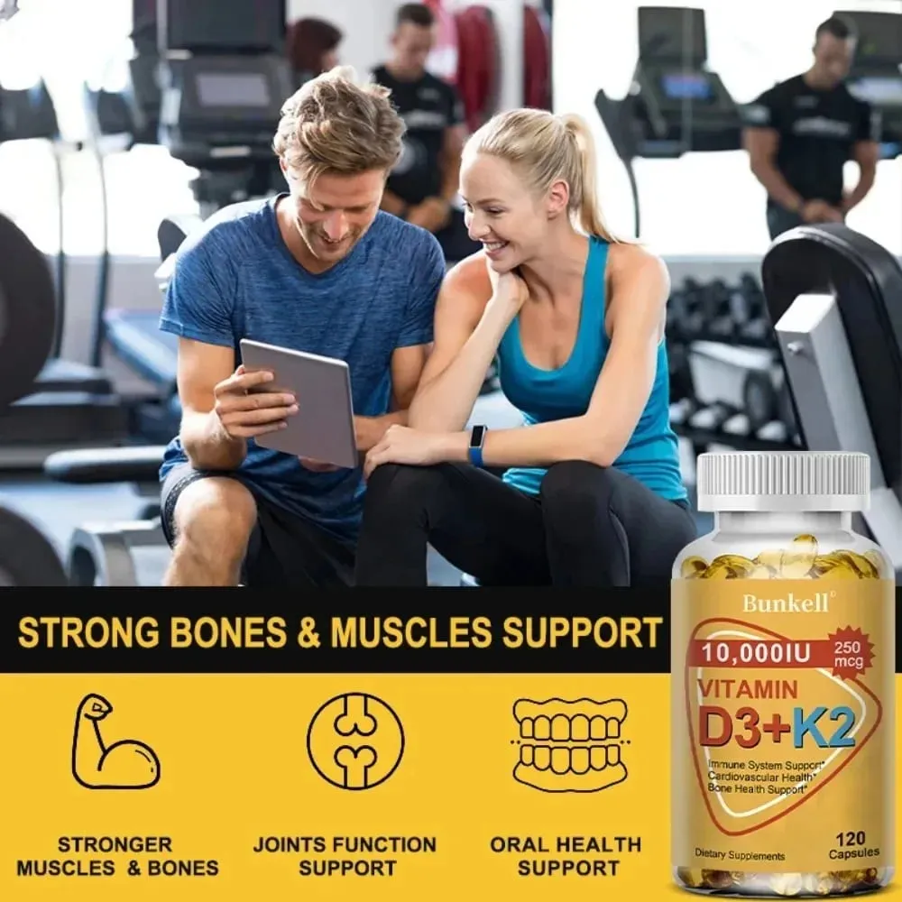 Natural Vitamin D3 K2 Softgels for Heart Joint and Bone Health D3 K2 Multivitamin Supplement — image 3