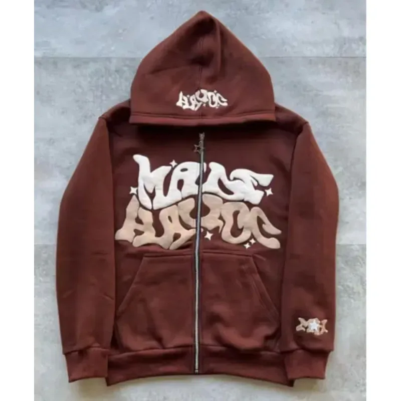 Hoodies Men's Sweatshirt 2026 Street Fashion Gothic Punk Hip-Hop Zipper Print Hooded Sweatshirt Hoodie Sweatshirt Man's Clothing — image 11