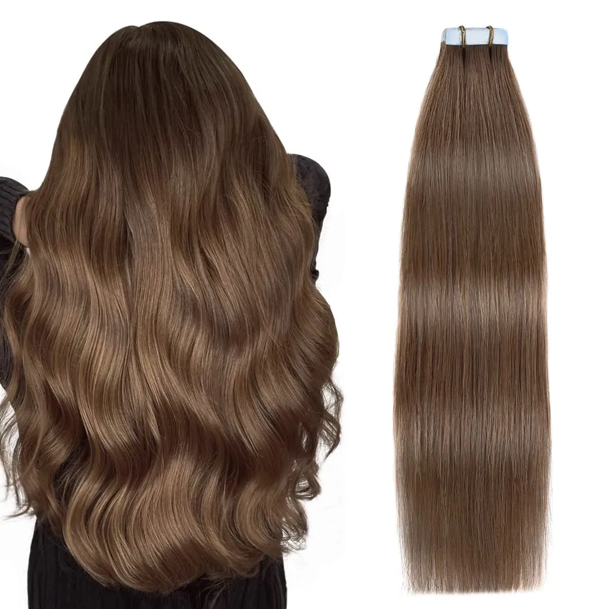Invisible Tape in Hair Extensions Real Remy Hair Hair Extensions for Women Ash Blond mixed Platinum Blond Straight Hairpieces