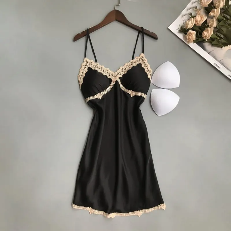 Sexy Women'S Suspender Nightgown Home Wear Lace Pajamas Erotic Lingerie In Europe And America Intimates Nightdress Sleepwear