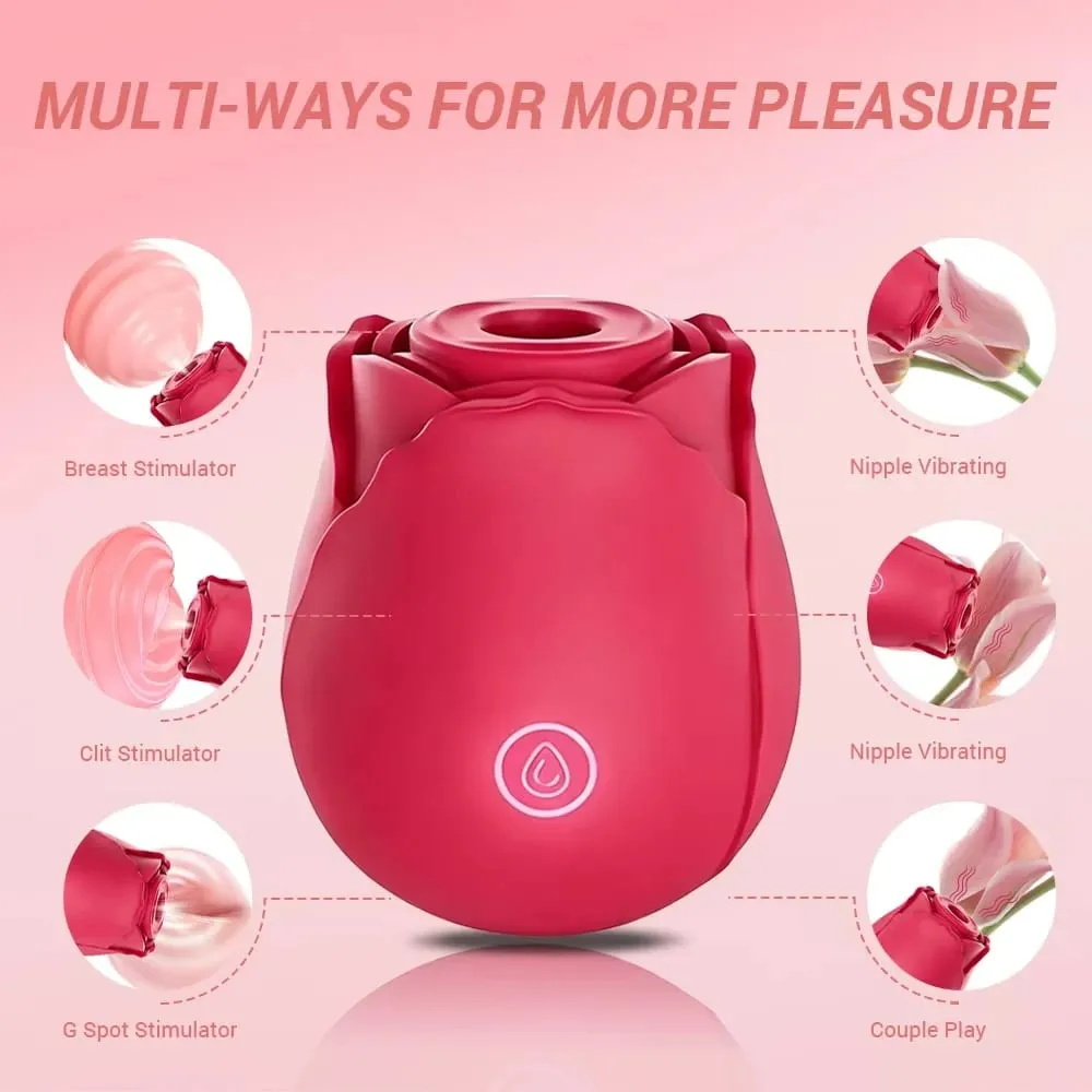 Powerful Tongue Licking Vibrator Women Clitoris Stimulator Massager Female Oral Nipples Clit Vibrating Rose Sex Toys for Adults