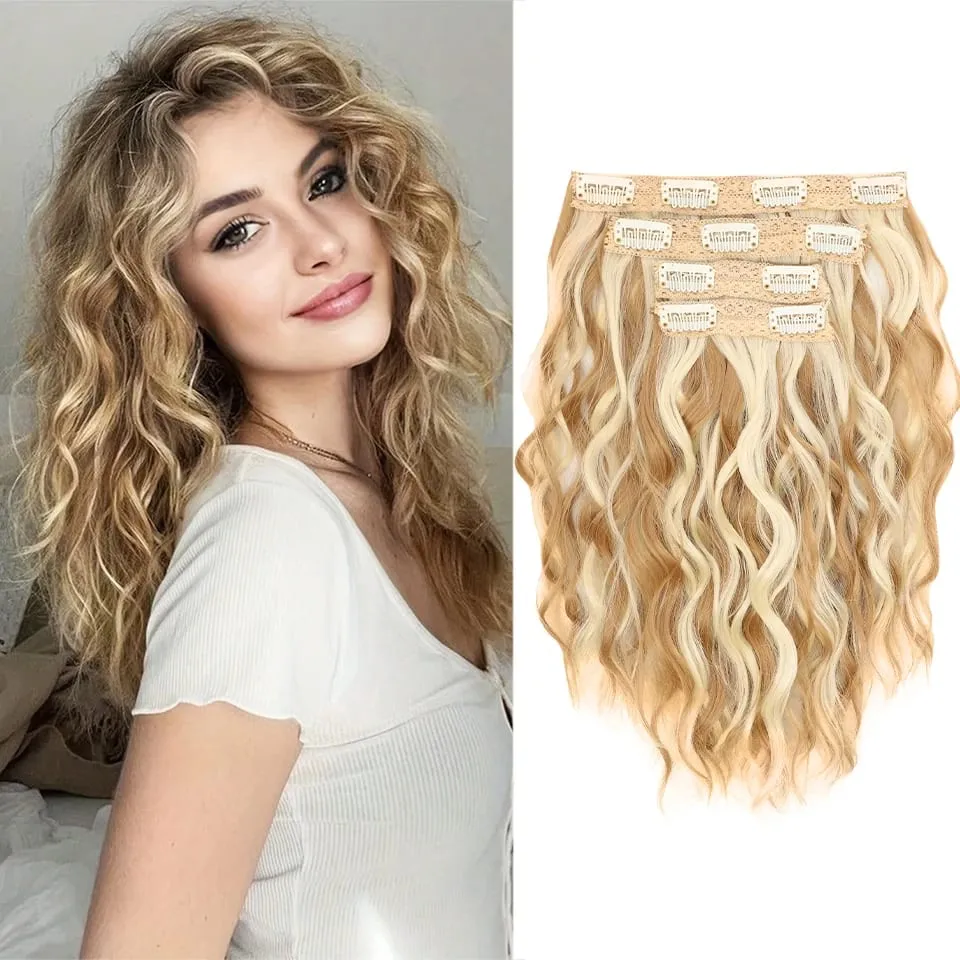 12 inch Four Piece Water Ripple Short Roll Clip Hair Extensions Suitable For Women's Daily Gatherings Gestivals And Celebrations