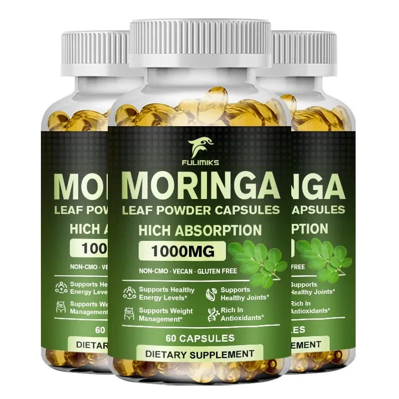 High Absorption Moringa Oleifera 1000mg Capsules Supports Immune Metabolism Skin Care & Healthy Weight Management — image 9