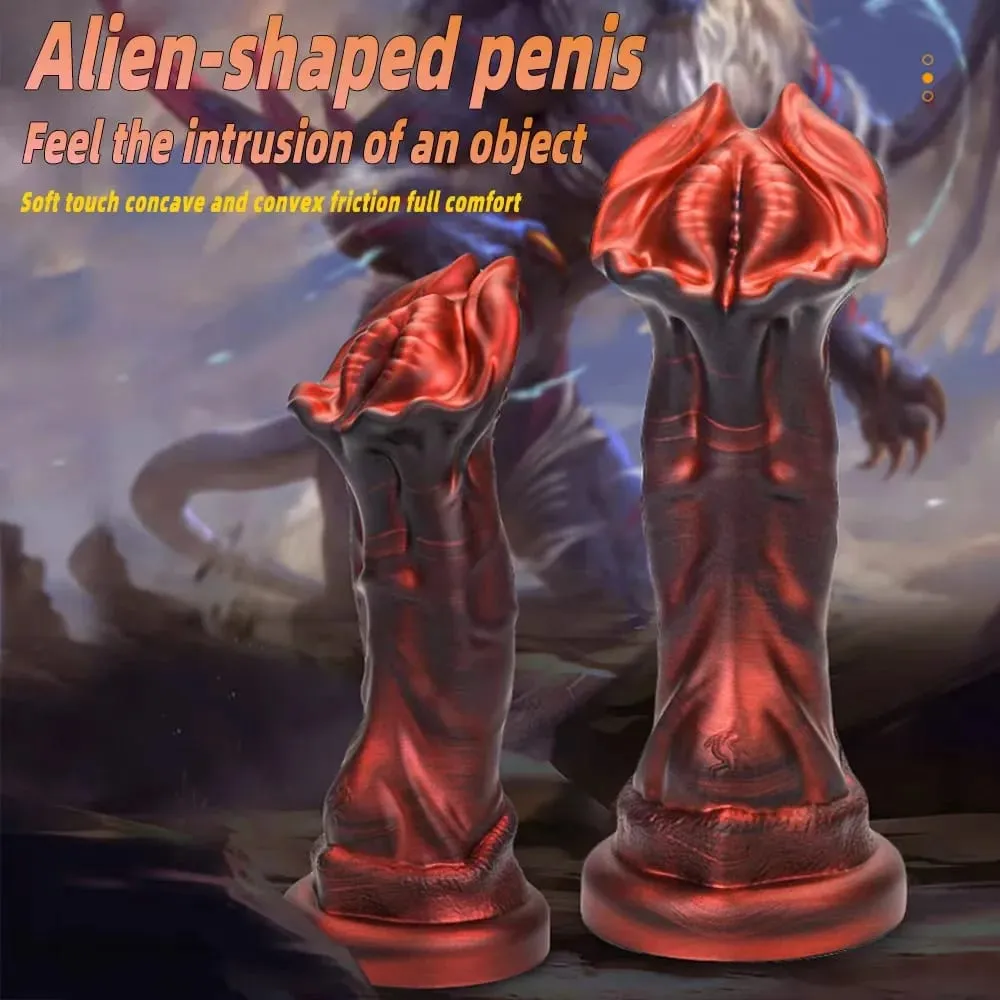 Dildo Anal Plug Man Eating Flower Suction Cup Monster Fantasy Dildo Anal Dilator G-Spot Orgasmic Stimulation Masturbator Sex Toy