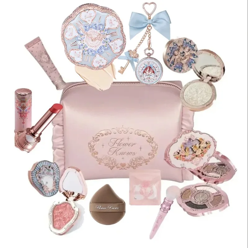 Flower Knows Makeup Set Midsummer Fairytales Flowerknows Foundation Little Angel Highlight Strawberry Rococo Lip Glaze 11pcs Kit — image 4