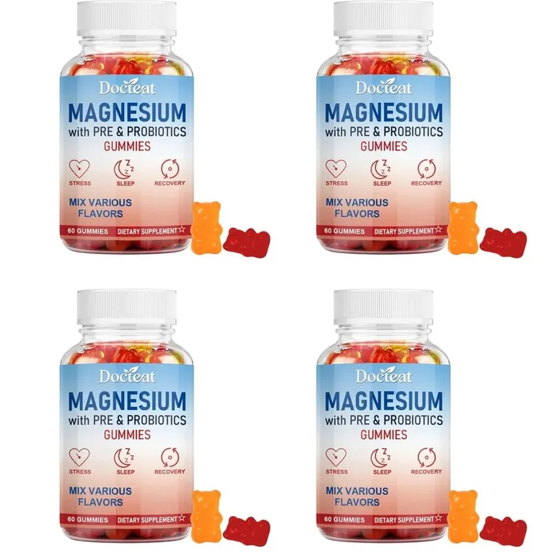 Docteat Magnesium Gummies with Pre & Probiotics for Stress Relief Supports Restful Sleep Relaxation and Recovery 60 Gummies — image 10