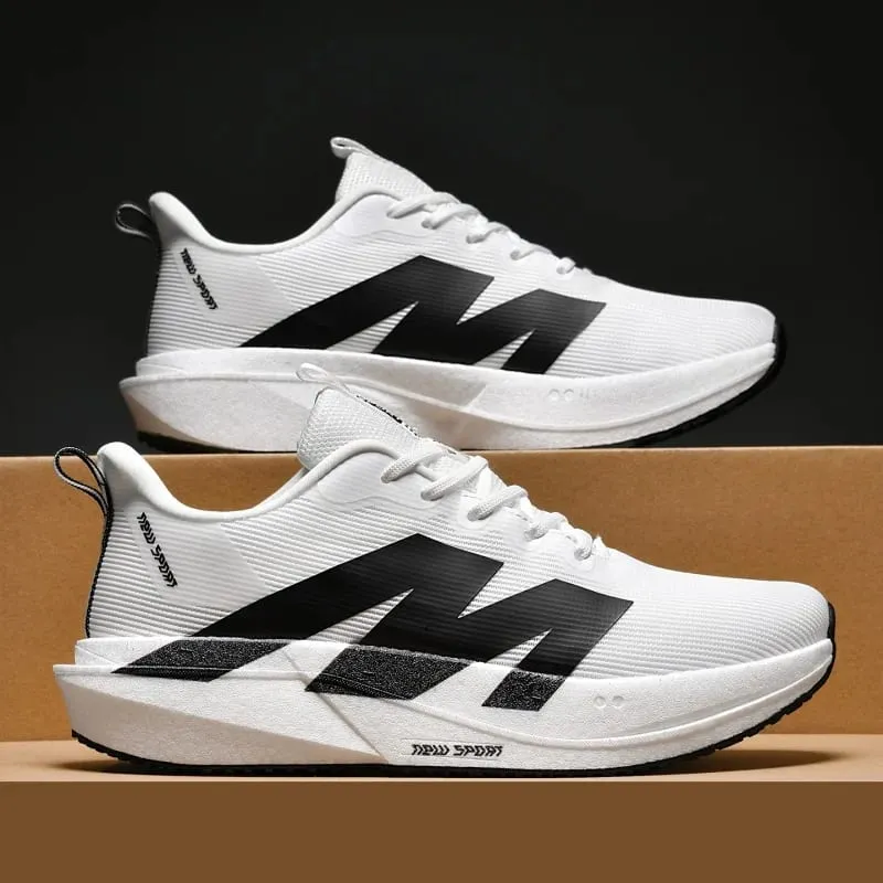 Men Women Running Shoes Marathon Air Cushion Breathable Lightweight Comfortable Sports Outdoor Athletic Sneakers Carbon Plate — image 4