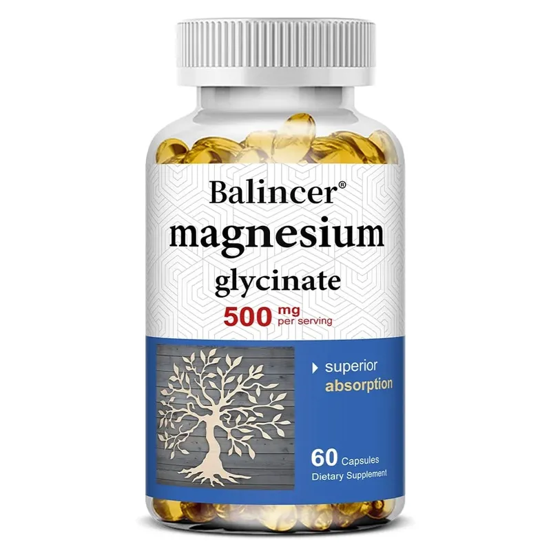 Magnesium Glycinate Capsules 500mg - Supports Muscle Joint and Heart Health Promotes Deep Sleep — image 9