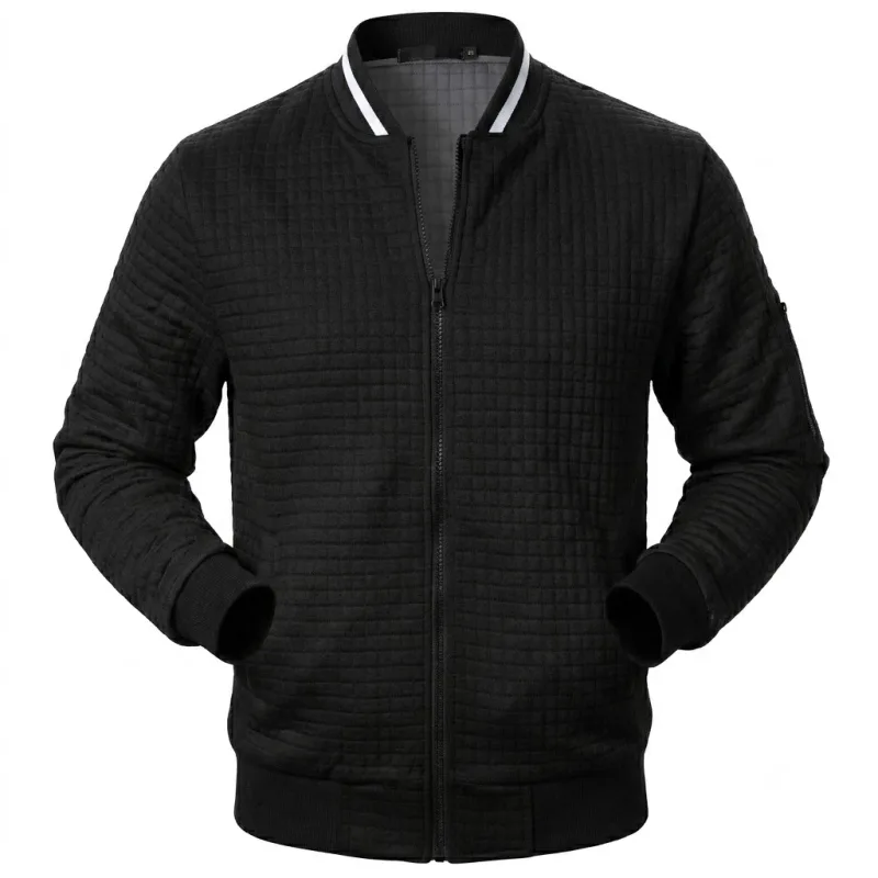 Autumn Men's Full Zip Athletic Sweatshirts Jacket Long Sleeve Casual Coats Men Sports Running Track Jacket Lightweight Outerwear