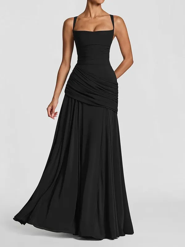 Mozision Off-shoulder Backless Sexy Maxi Dress Women Elegant Strapless Sleeveless Bodycon Ruched Club Party Long Dresses Female — image 8