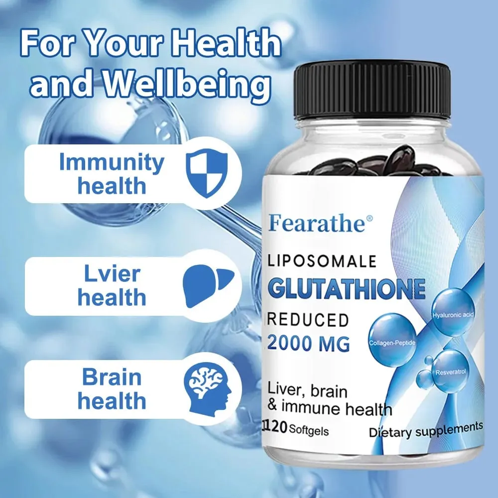 Liposomal Glutathione Capsules Antioxidant Skin Health Supplement Healthy Skin Care Hair Nails Immune Support
