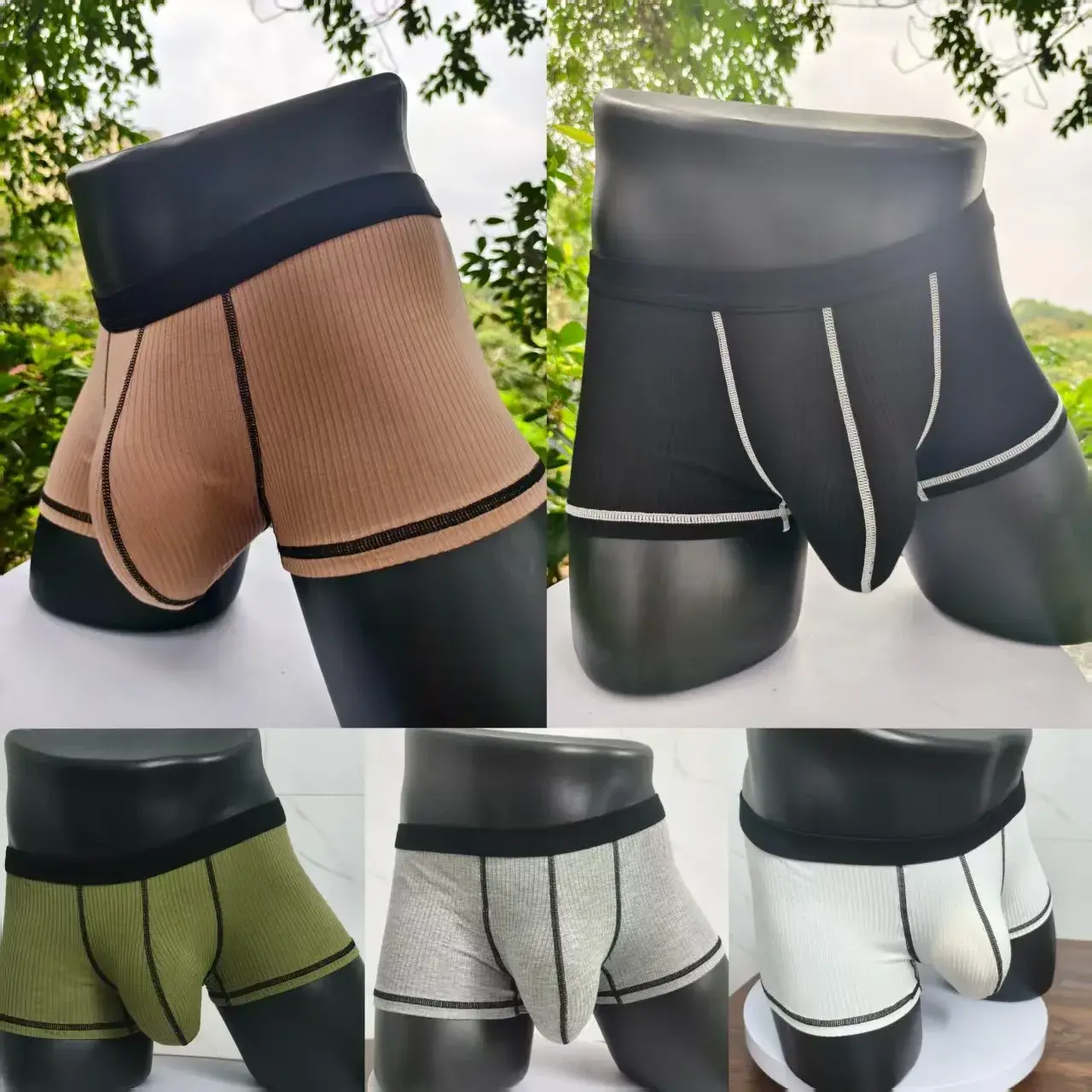 Boxershorts med hög elasticitet för män Stora fickor Andas Snabbtorkande Sport Gym Casual Fashionabla sommarshorts med lös passform — image 2