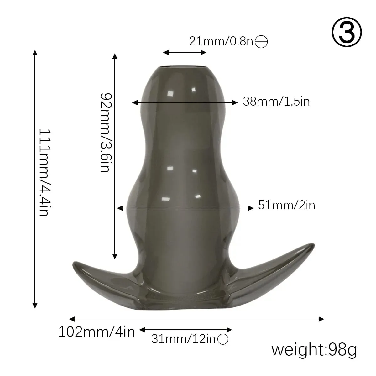 Paarse TPE holle tunnel buttplugset - Afgestudeerd open anale brancardpluggen Flexibel seksspeeltje voor mannen en vrouwen