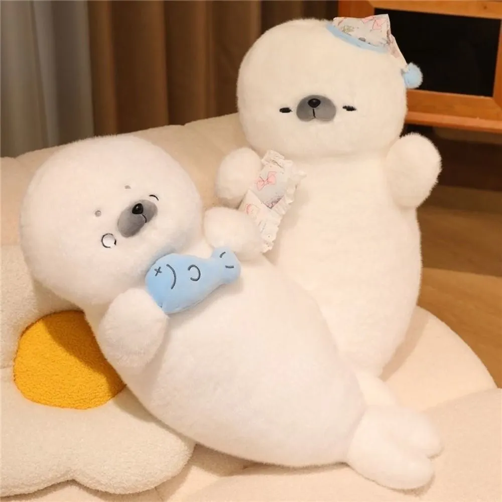 New 70cm Plush Toy Seal Otter Soothing Sleep Stuffed Toys Gift Soft Back Cushion Home Decor