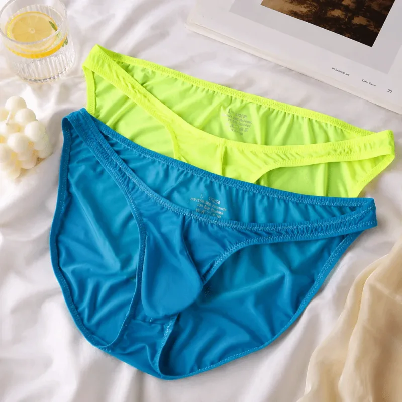 Schnell trocknende, ultradünne Slips aus Eisseide, niedrige Taille, nahtlos, für Herren, Unterwäsche, U-Beutel, Dessous, Netzhöschen, Reisen — image 10
