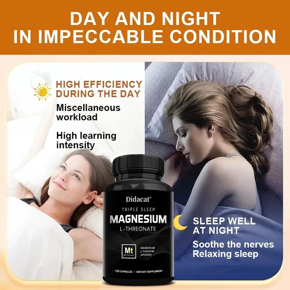 Magnesium L-threonate Capsules - Enhance Concentration Memory Promote Brain Health Improve Sleep Quality Reduces Fatigue — image 7