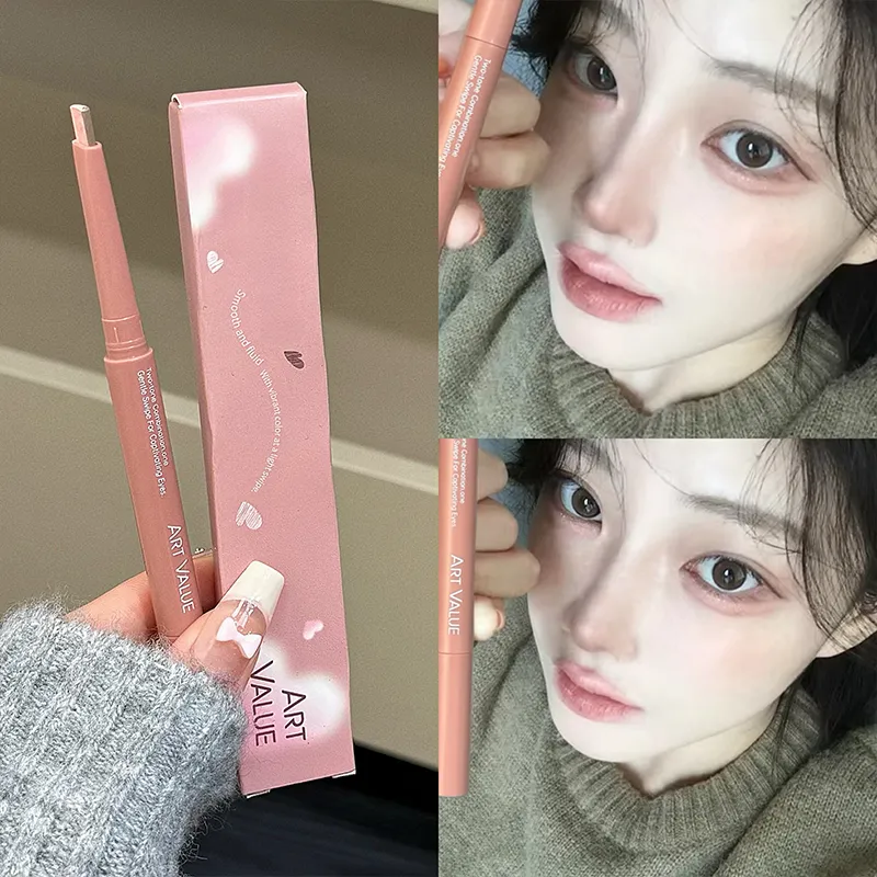 ART VALUE Two-tone Lying Silkworm Pen Under Eye Liner Brighten Shadow Makeup Pencil Nude Pink Lower Eyelid Highlighter Contour — image 1